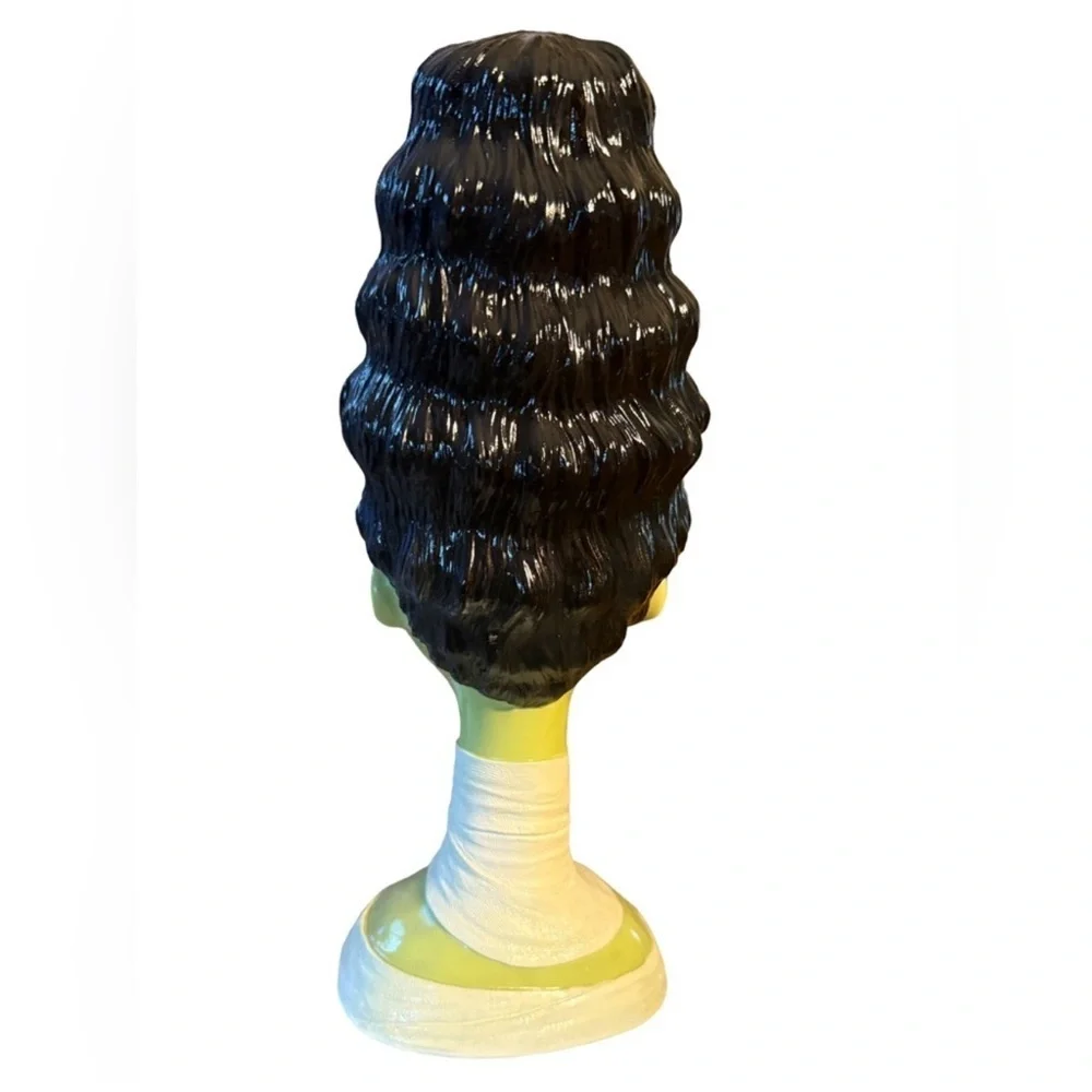 Bride of Frankenstein NWT Spooky Green & Black 15” Resin Halloween Decor